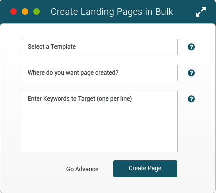 landing page